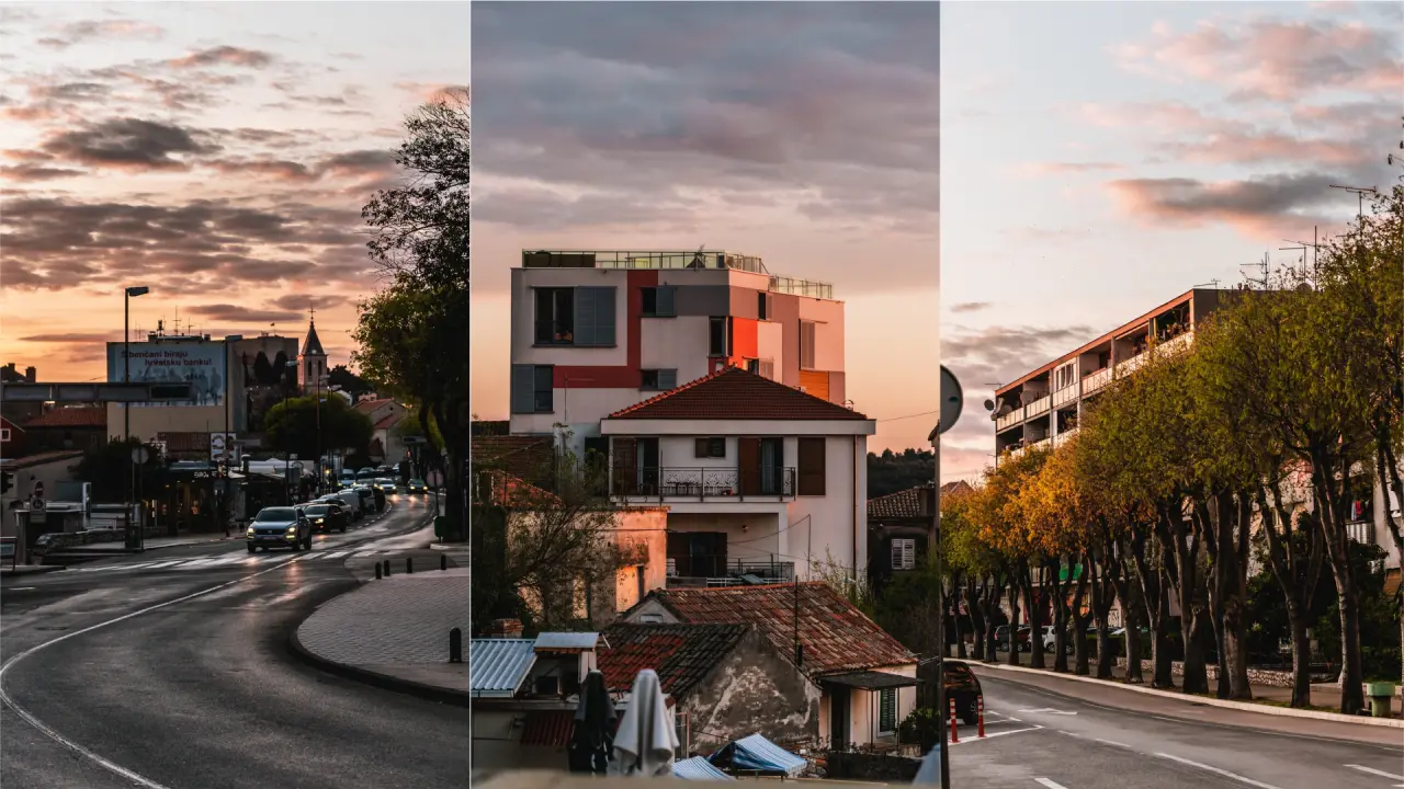 Proljetni zalazak sinoć je nebo iznad Šibenika pretvorio u pravu umjetničku sliku!