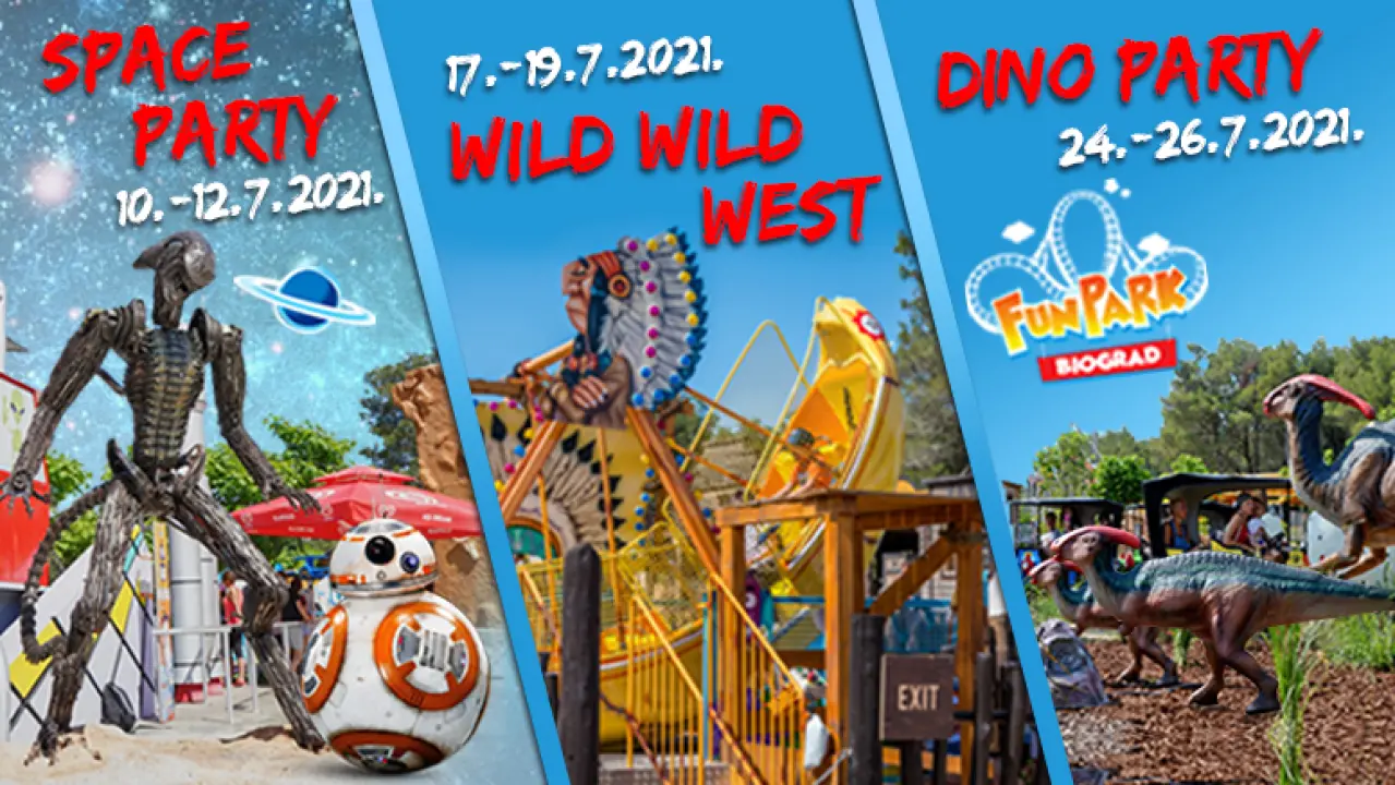 Put u svemir, na Divlji Zapad i vožnja kroz Jurski park čekaju vas u Fun Parku Biograd! 