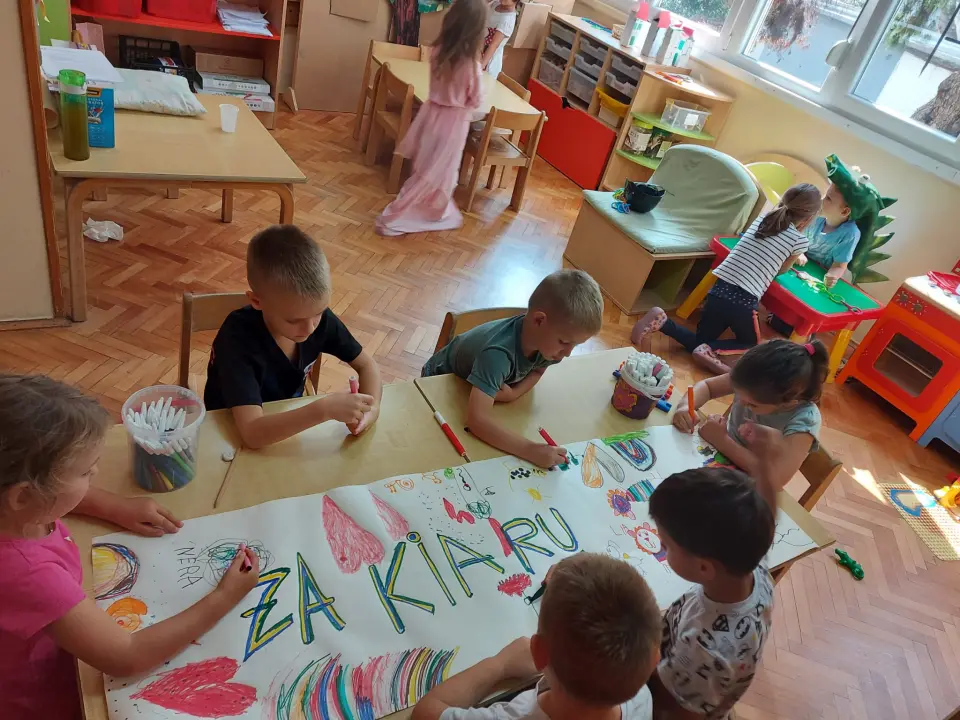 Poruke podrške za Kiaru Goršić od prijatelja iz vrtića 'Jutro':  'Nemoj se bojati, bit će sve dobro'