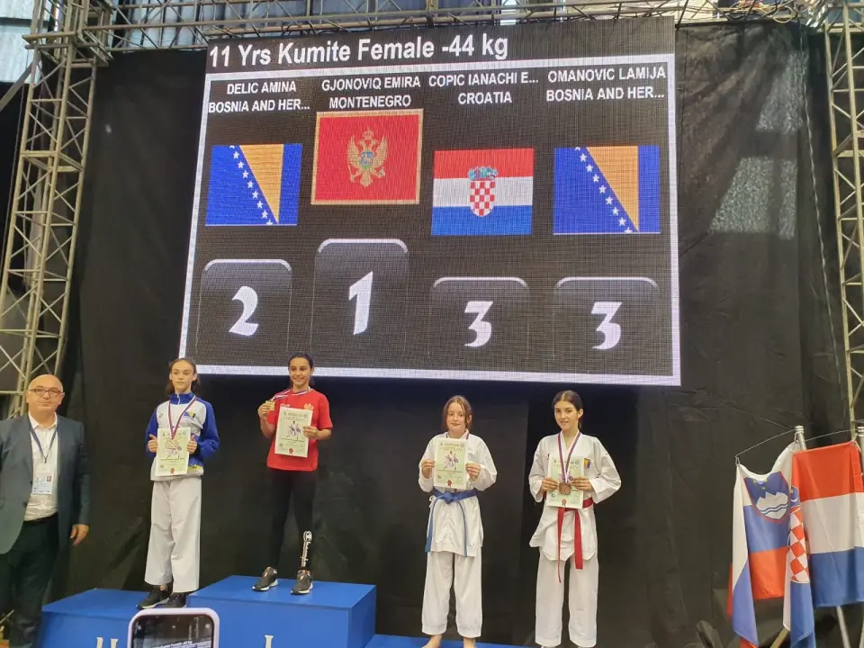 Dvije brončane medalje s Prvenstva Balkana donijele su kući članice Karate kluba Okit