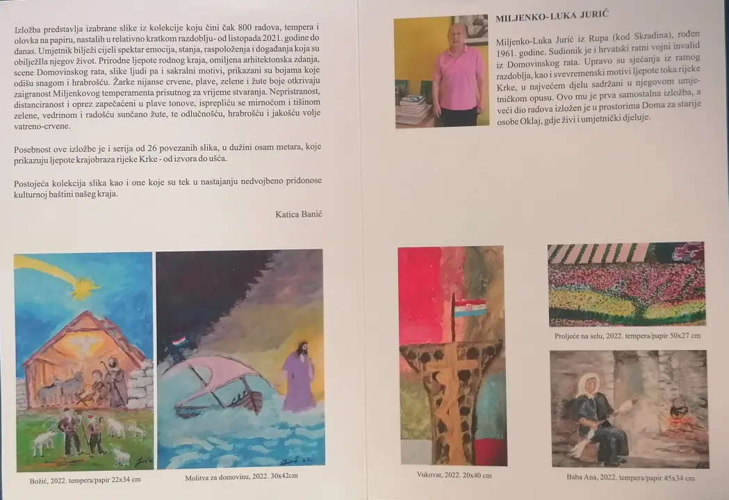 'Putem boja' Miljenka-Luke Jurića u Društvenom centru u Skradinu