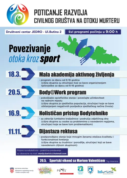 Povezivanje otoka kroz sport: U Murteru predavanje 'Mala škola aktivnog življenja' 