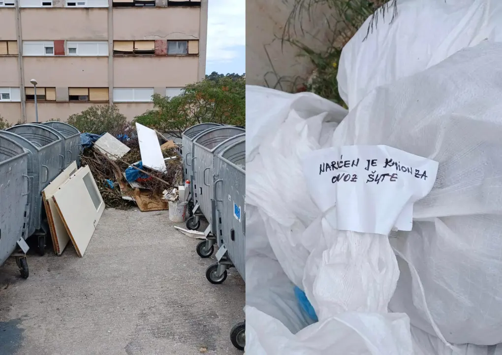 S hrpe smeća na Šubićevcu ‘nestala’ wc školjka, a ostavljen papirić: ‘Naručen je odvoz šute’