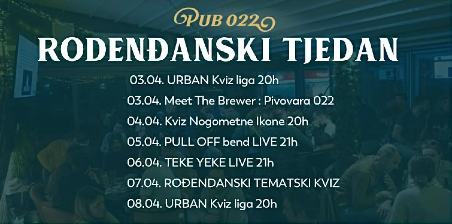 Pub 022 slavi prvi rođendan uz vrhunski program! 