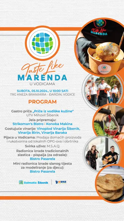 Ove subote ne propustite 'Taste like...marendu' u Vodicama