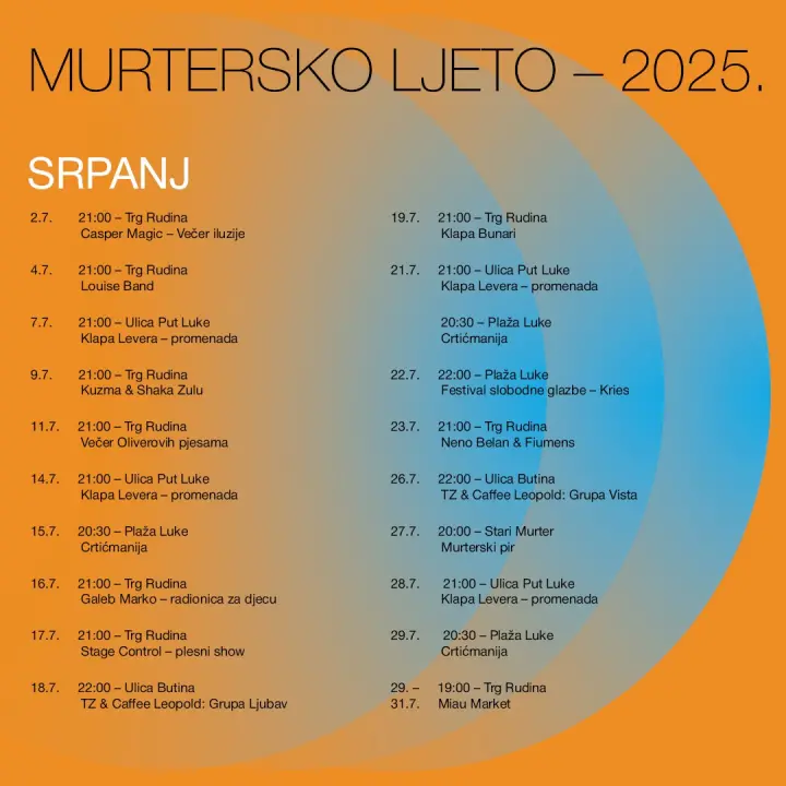 Program Murterskog ljeta 2025.